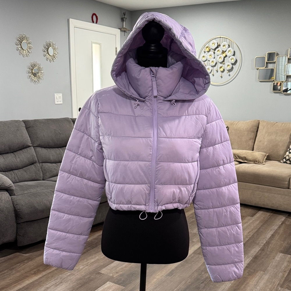 Zara Lavender Puffer Jacket